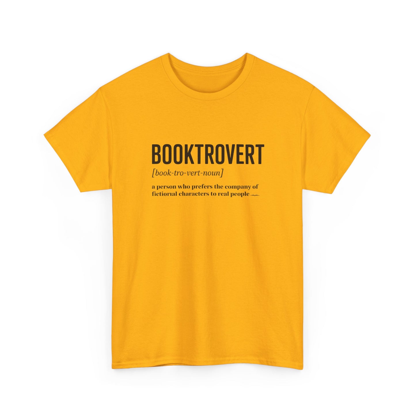 Booktrovért Unisex Heavy Cotton Tee | Perfect Gift for Book Lovers, Reading Enthusiasts, Cozy Book Nights, Birthday Present, Casual Wear