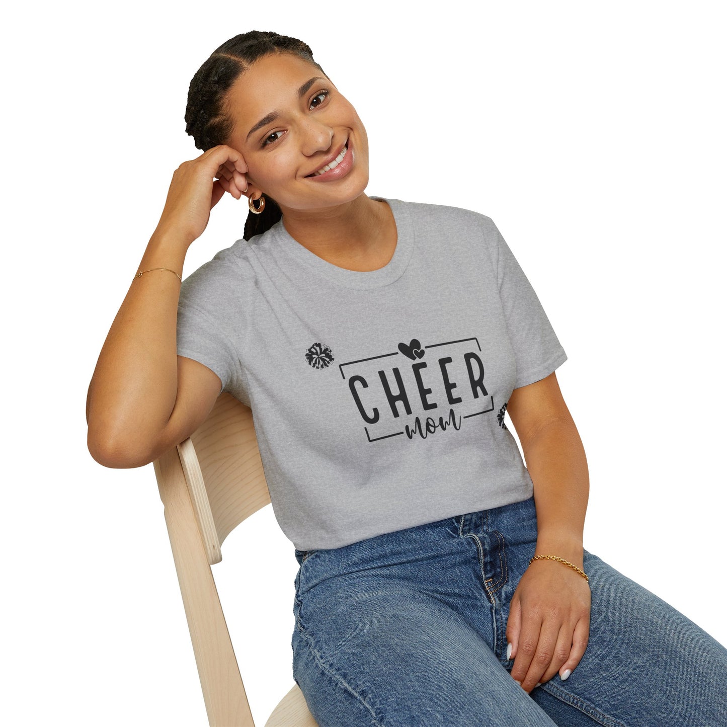 Cheer Mom Unisex T-Shirt, Softstyle Tee, Inspirational Shirt, Cheerleading Apparel, Gift for Coaches, Spirit Wear