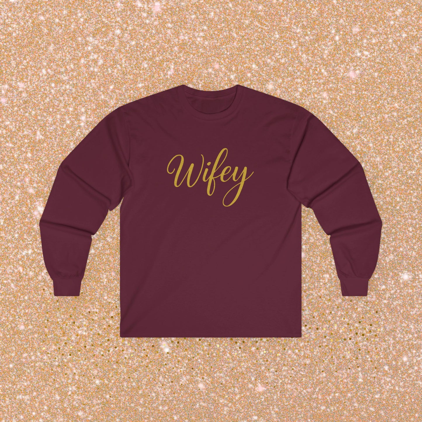 Wifey Long Sleeve Tee – Perfect for Couples, Wedding Gifts, Anniversaries, Casualwear, Bride-to-be Tee, Comfortable Style