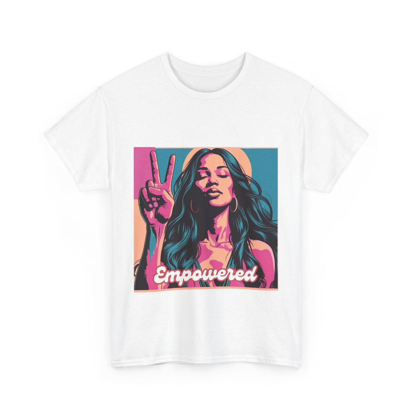 Empowered Unisex Heavy Cotton Tee | Inspirational Graphic Shirt, Casual Wear, Gift for Her, Positive Vibes, Everyday Comfort