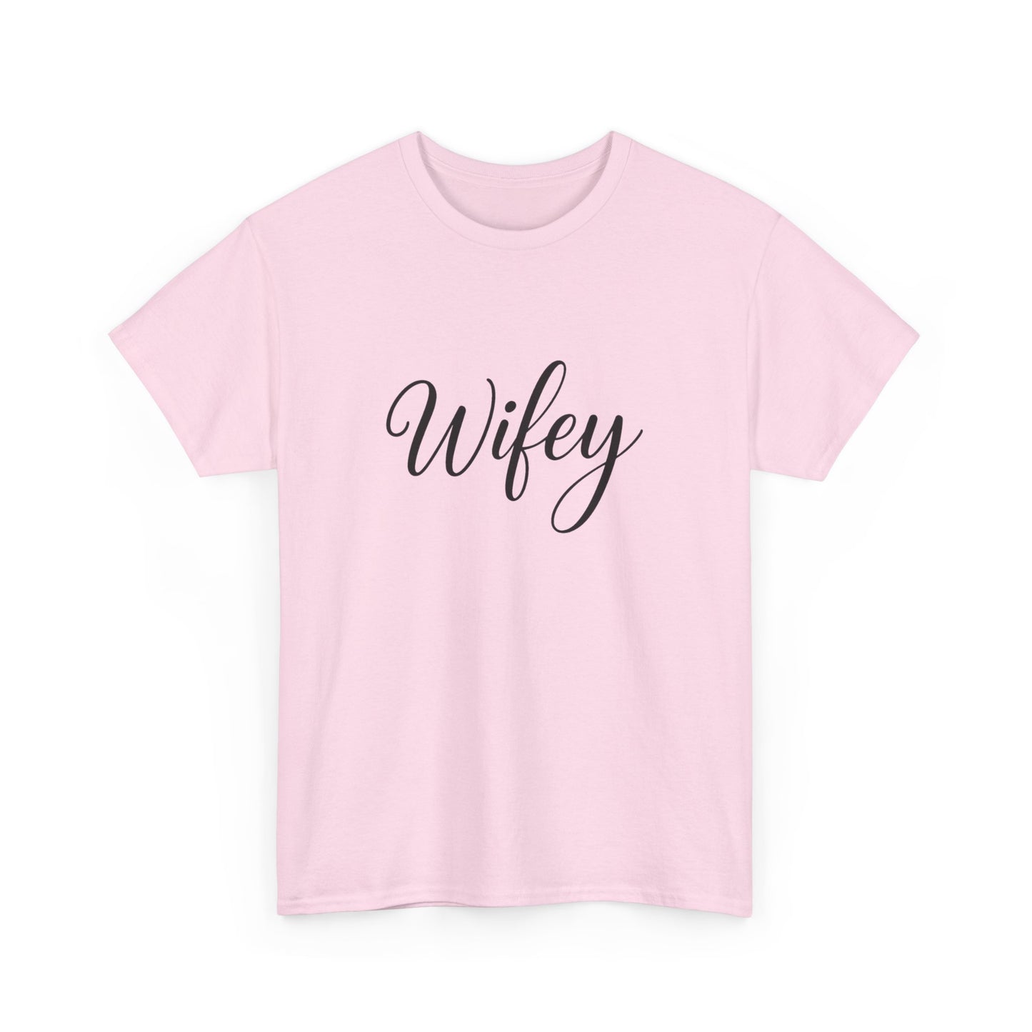 Wifey Unisex Heavy Cotton Tee, Funny Couple Gift, Bridal Shower Gift, Anniversary, Comfortable T-Shirt, Everyday Wear
