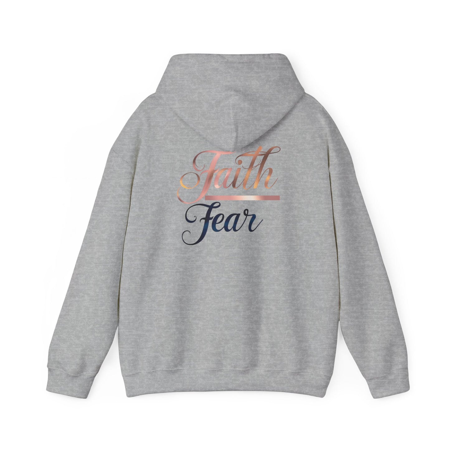 Faith Over Fear Hoodie, Inspirational Sweatshirt for Spiritual Comfort, Cozy Gift for Birthdays, Church Events, Thoughtful Present